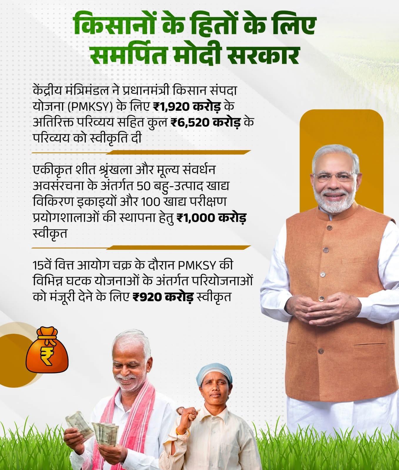 किसानों के हित में मोदी सरकार का बड़ा कदम