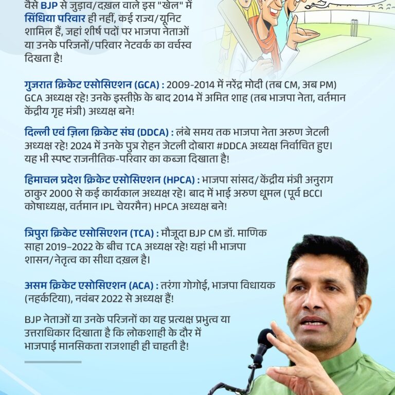 एमपीसीए में महाआर्यमन सिंधिया का नेतृत्व तय, जितू पटवारी ने भाजपा पर परिवारवाद को लेकर साधा निशाना