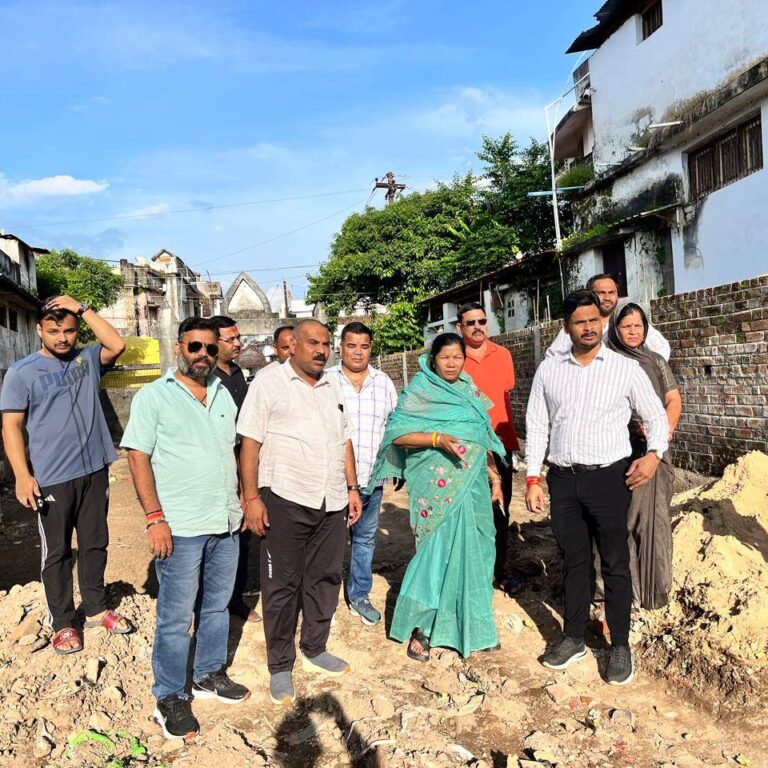 मंत्री संपतिया उइडके ने मण्डला के आजाद वार्ड में निर्माणाधीन उद्यान का निरीक्षण किया
