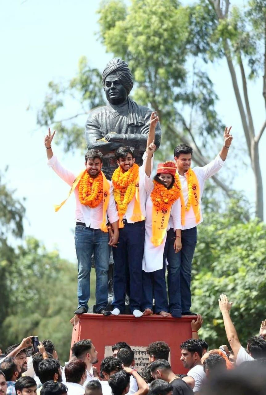 दिल्ली विश्वविद्यालय छात्रसंघ चुनाव में ABVP की जीत